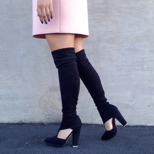 Jeffrey Campbell Thigh High Suede Avril Boots